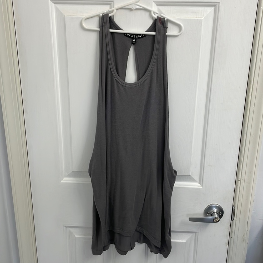 Womens gray tank top size large by Future State. Dragon design on the back